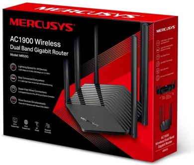 Mercusys Wireless Wi-fi router MR50G 1900 Mbps, 1 WAN, 2x10/100/1000M, Number of antennas 6 MR50G | Elektrika.lv