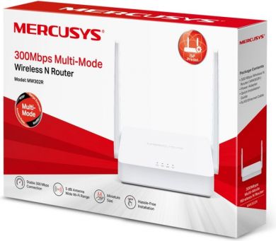 Mercusys Bezvadu Wi-fi rūteris MW302R, 300 Mbps, IEEE 802.11b, IEEE 802.11g, IEEE 802.11n, 2x10/100M, LAN\WAN ports MW302R | Elektrika.lv