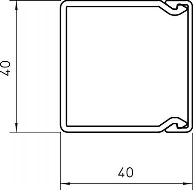 Obo Bettermann Cable duct 40x40x2000mm, white, WDK40040RW 6191126 | Elektrika.lv