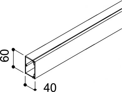 Obo Bettermann Cable duct 40x60x2000mm, white, WDK40060RW 6191134 | Elektrika.lv