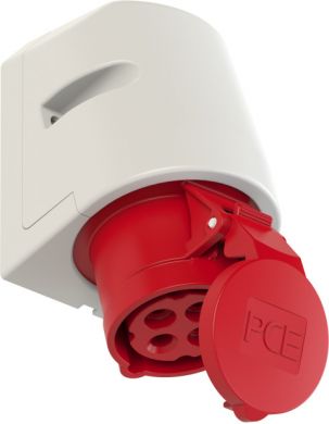 PCE Wall socket outlet 4x16A (3P+PE) 6h IP44 red 114-6 | Elektrika.lv