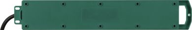 Brennenstuhl Pagarinātājs Super-Solid SL 5m 5 rozetes H07RN-F 3G1.5, IP54, ar slēdzi, zaļš 1159910215 | Elektrika.lv