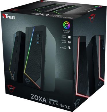 TRUST Speaker|TRUST|GXT 609 Zoxa RGB Illuminated Speaker Set|1xUSB 2.0|Black|24070 24070