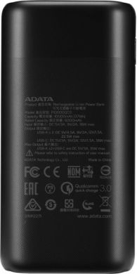 Adata ADATA AP10000QCD Power Bank Black Li-ion battery 10000mAh AP10000QCD-DGT-CBK | Elektrika.lv