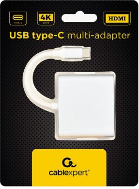 Cablexpert USB type-C multi-adapter A-CM-HDMIF-02-SV | Elektrika.lv