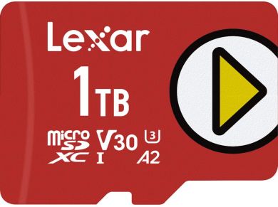Lexar Atmiņas karte MICRO SDXC, 1TB UHS-I, Sarkana LMSPLAY001T-BNNNG | Elektrika.lv