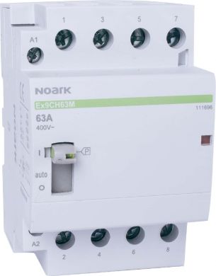 NOARK Ex9CH63M 40 230V EU Instalācijas kontaktors ar manuālu vadību, 63A , 220-240V AC, 4 NO kontakti 111696 | Elektrika.lv