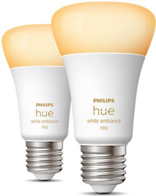 Philips Hue LED Bulb 8W A60 E27 EU 2 psc. White Ambiance 929002468404 | Elektrika.lv