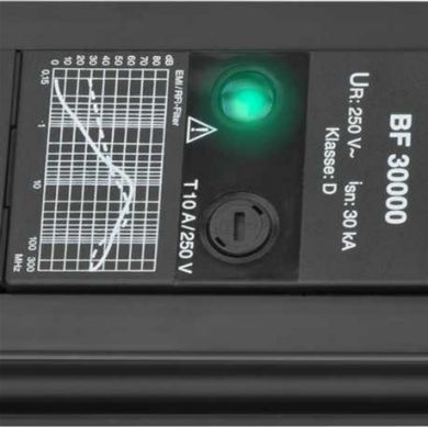 Brennenstuhl Pagarinātājs Premium-Line 3m 6 rozetes H05VV-F 3G1.5, ar slēdzi, ar 30 000A pārsprieguma aizsardzību, melns 1156000396 | Elektrika.lv