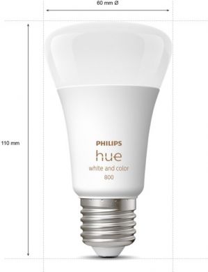 Philips Hue LED Bulb E27 9W A60 White and Colour Ambiance 929002468801 | Elektrika.lv