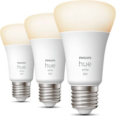 Philips Hue LED Bulbs White 9W A60 E27 3 psc. 929001821627 | Elektrika.lv