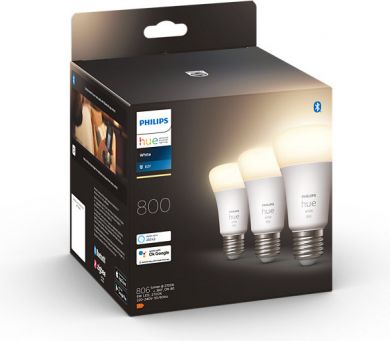 Philips Hue LED Bulbs White 9W A60 E27 3 psc. 929001821627 | Elektrika.lv