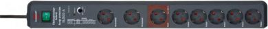 Brennenstuhl Pagarinātājs Master-slave 3m 8 rozetes H05VV-F 3G1.5, ar 19 500A pārsprieguma aizsardzību, ar slēdzi, melns 1159490936 | Elektrika.lv