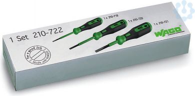 Wago Operating tool set Type 1, blade (2.5 x 0.4) mm Type 2, blade (3.5 x 0.5) mm Type 3, blade (5.5 x 0.8) mm 210-722 | Elektrika.lv