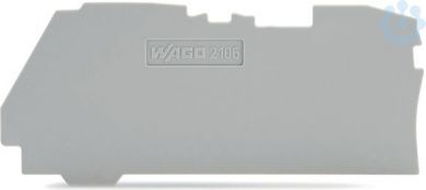 Wago End and intermediate plate 1 mm thick, grey 2106-1291 | Elektrika.lv