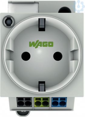 Wago Socket for DIN35 with LED 16A grey 709-581 | Elektrika.lv