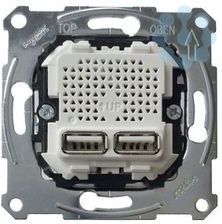 Schneider Electric USB розетка 2x2,1A (A+A) механизм Merten system M MTN4366-0100 | Elektrika.lv
