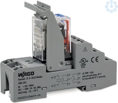Wago Relay module 24 VDC 4-contacts 858-304 | Elektrika.lv
