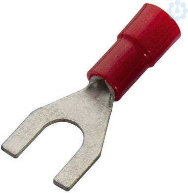 Haupa Fork terminals, insulated, 0.25-1.5M3.5, red, 100 pieces 260302 | Elektrika.lv