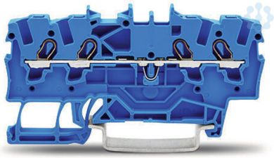 Wago 4-проводная проходная клемма, 1.5 mm2, синяя 2001-1404 | Elektrika.lv