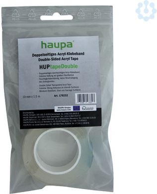 Haupa HUPtapeDouble Acryl Tape transparent  19mm x 1,5m 170232 | Elektrika.lv