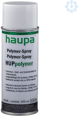 Haupa Polimēru aerosols-smērviela HUPpolymer ilglaicīgai gumijas, EPDM, PP, PVC kopšanai 400ml 170170 | Elektrika.lv