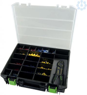 Haupa Assortment of insulated terminals with crimping pliers 0.5-6mm 260764 | Elektrika.lv