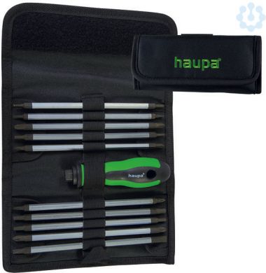 Haupa Industrial screwdriver set with replaceable dual blades 11 pcs. 104008 | Elektrika.lv