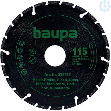 Haupa Алмазный отрезной диск „Spezial“ 125 мм 230731 | Elektrika.lv