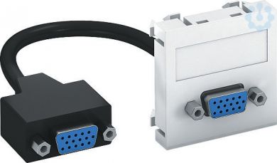 Obo Bettermann VGA ligzda, balta, multimedia adapteris, ar kabeli MTG-VGA F RW1 6104658 | Elektrika.lv