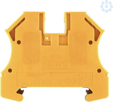 Weidmuller WPE 6 Клемма 6mm2 желто-зеленый 1010200000 | Elektrika.lv