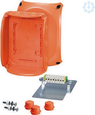 Hensel Fireproof junction box FK 1608 210x155x92mm E95 IP65/66 orange with terminal 62000186 | Elektrika.lv