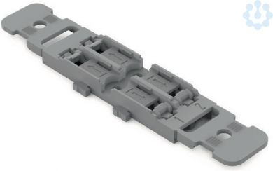Wago Mounting carrier with strain relief; 2-way; for inline splicing connector with lever; for screw mounting; gray 221-2502 | Elektrika.lv
