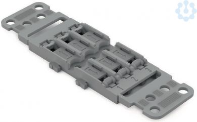 Wago Mounting carrier with strain relief; 3-way; for inline splicing connector with lever; for screw mounting; gray 221-2503 | Elektrika.lv