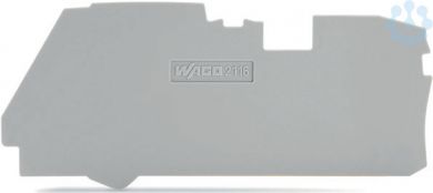 Wago End and intermediate plate 1 mm thick, grey 2116-1291 | Elektrika.lv