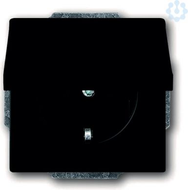 ABB Розетка с крышкой матовая черная Carat 20EUK-885 2CKA002018A1495 | Elektrika.lv