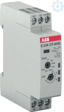 ABB CT-AHD.12 Time relay, OFF-delay 1c/o, 24-240VAC 24-48VDC 1SVR500110R0000 | Elektrika.lv