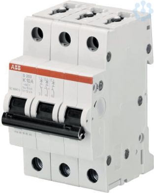 ABB S203-K25 Автоматический выключатель 6kA 25A 3P 2CDS253001R0517 | Elektrika.lv