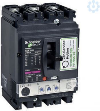 Schneider Electric Circuit breaker Compact NSX250H, Micrologic 2,2, 250A, 3p 3d. product or component type: circuit breaker - device short name: Compact NSX250H - circuit breaker application: distribution - protected poles description: 3t - network type: AC - network f LV431790 | Elektrika.lv