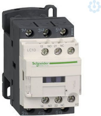 Schneider Electric TeSys D contactor, 3p(3 NO), AC-3, <= 440 V 38A, 220 V AC 50/60 Hz coil. range: TeSys - product or component type: contactor - device short name: LC1D - contactor application: motor control, resistive load - utilisation category: AC-1, AC-3 - poles d LC1D38M7 | Elektrika.lv