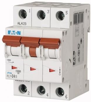 EATON PL7-C4/3 Aвтоматический выключатель 4A 3P C 263405 | Elektrika.lv
