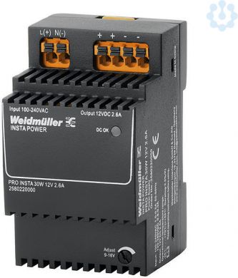 Weidmuller Power Supply PRO INSTA 30W 12VDC/2,6A 2580220000 | Elektrika.lv