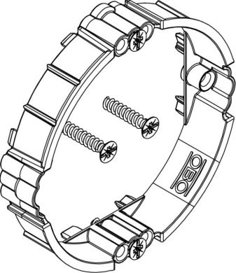 Obo Bettermann ZU 12-PR Concealed surface equalisation ring, accessory socket Ø60mm, H12mm 2003742 | Elektrika.lv