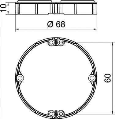 Obo Bettermann ZH 10-AR Concealed surface equalisation ring Ø68mm, H10mm 2003842 | Elektrika.lv