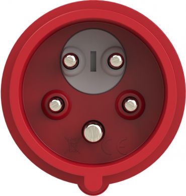 PCE CEE-plug 5x16A (3P+N+PE) 6h IP44 with switch (ON-OFF), grey/red 54715530 | Elektrika.lv