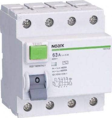 NOARK Ex9CL-H Residual Current Circuit Breaker 4P 63A 30mA  | Elektrika.lv