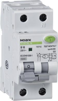NOARK Ex9CBL-N 1PN B10 A 30mA Noplūdes strāvas slēdzis 100756 | Elektrika.lv