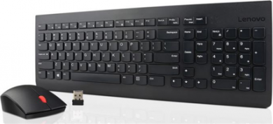Lenovo Computer keyboard and mouse, Wireless, USB, Black ENG/RUS 4X30M39487 | Elektrika.lv