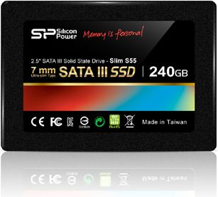Silicon Power Silicon Power Slim S55 120 GB, SSD interface SATA, Write speed 420 MB/s, Read speed 550 MB/s SP120GBSS3S55S25 | Elektrika.lv