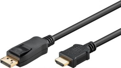 Goobay Goobay 51956 DisplayPort/HDMI™ adapter cable 1.2, gold-plated, 1 m 51956 | Elektrika.lv